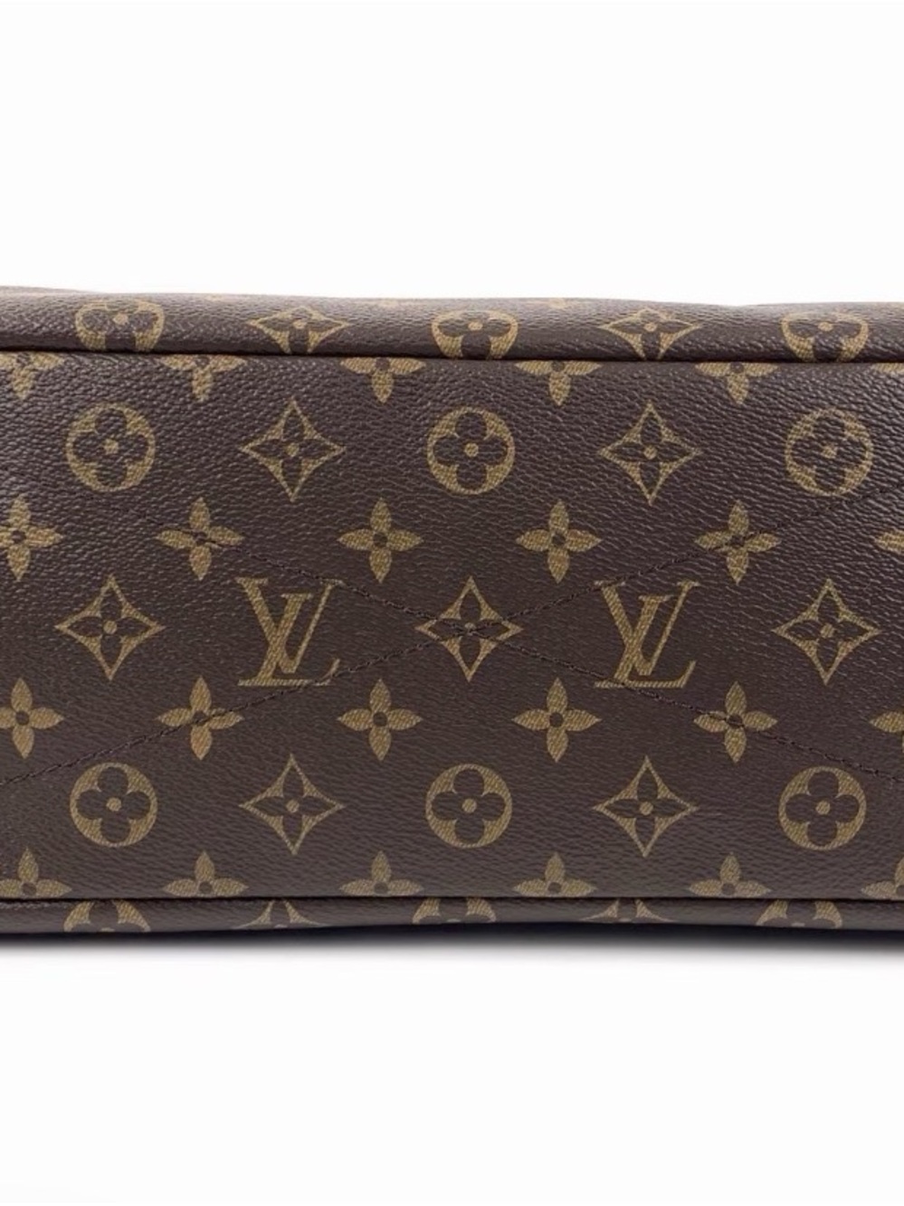 Louis Vuitton Monogram Canvas Shoulder Bag with Purple Trim - Picture 4 of 12
